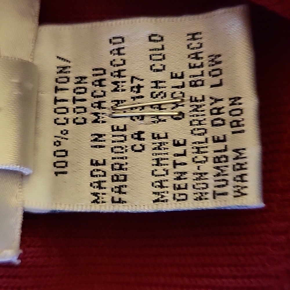 Talbots dark fuchsia long sleeve hoodie 100% cotton Washable Size Medium…EUC - Picture 7 of 7
